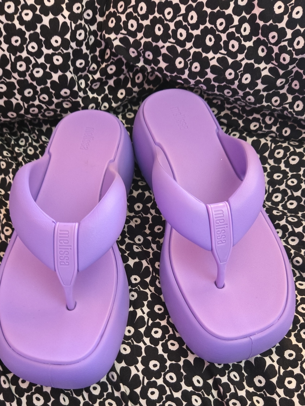 Melissa Lilac Platform Thong Sandals for Women